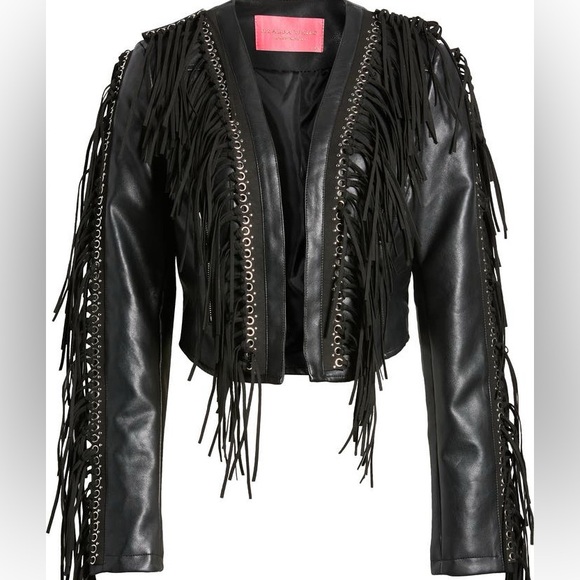 Azalea Wang Jackets & Blazers - AKIRA Azalea Wang Punk Fringe Studded Faux Leather Rocker Jacket ✨